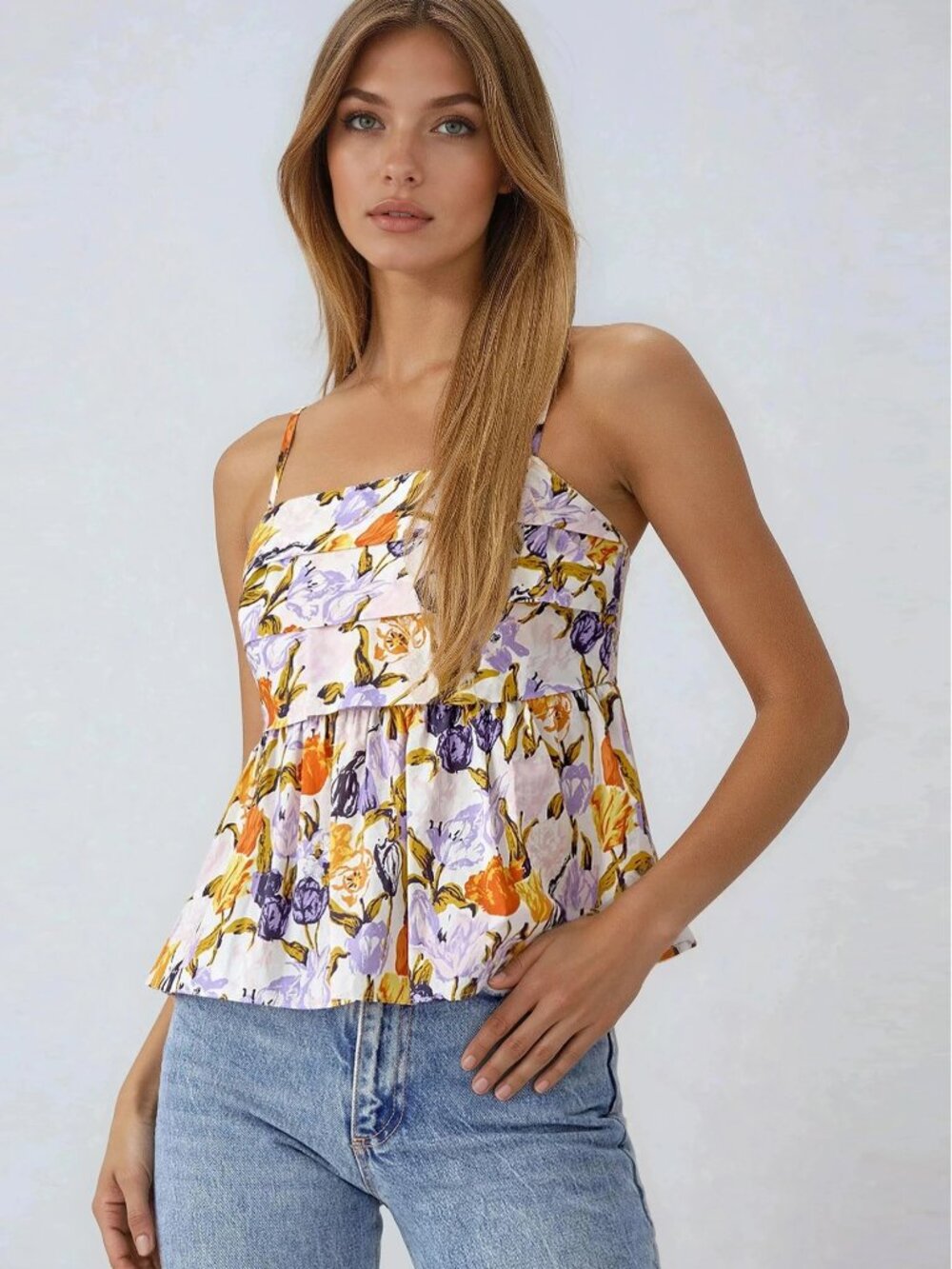 Adelyn Rae Colleen Peplum Top